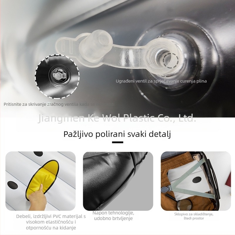 Napuhani plivački madrac s dizajnom pingvina, za jednog korisnika, debeli PVC, sklopivi, za djecu i odrasle