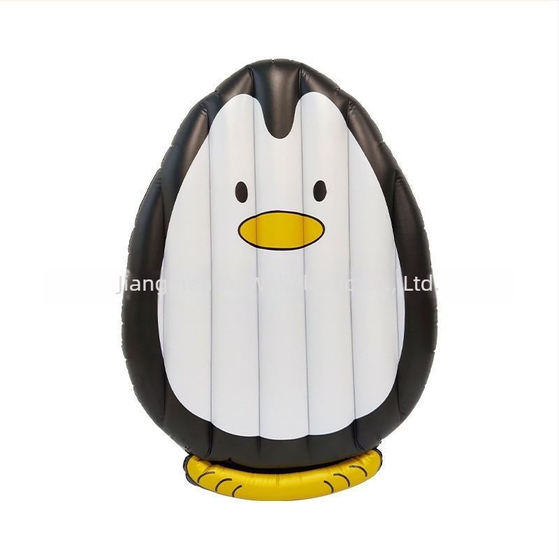 Napuhani plivački madrac s dizajnom pingvina, za jednog korisnika, debeli PVC, sklopivi, za djecu i odrasle