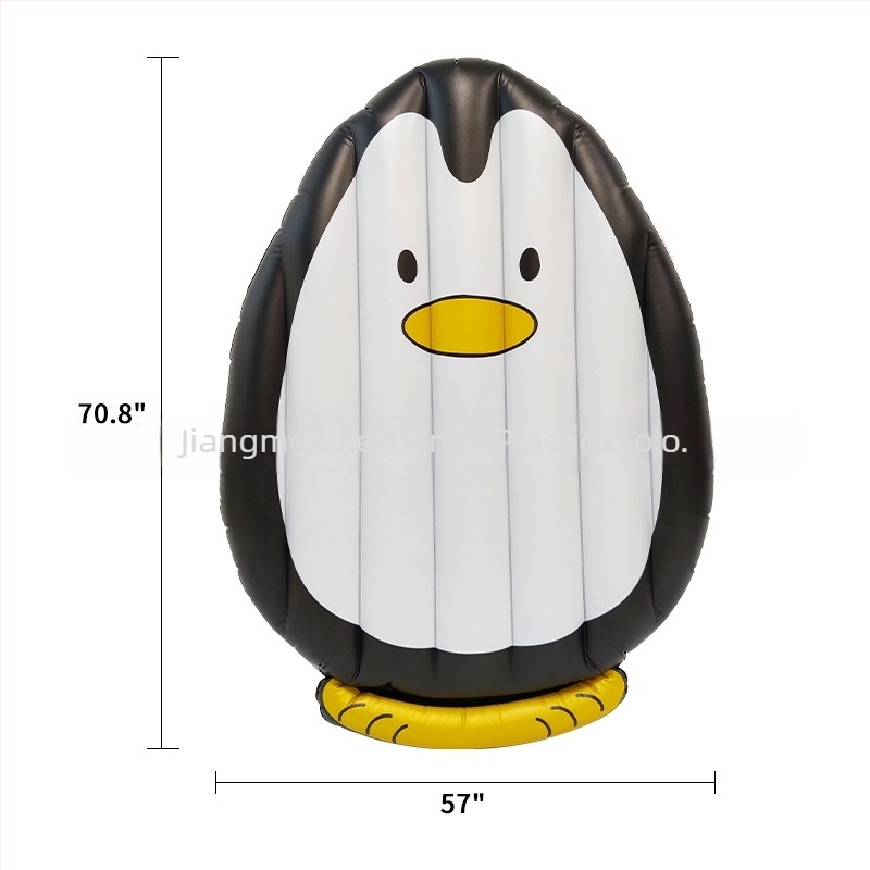 Napuhani plivački madrac s dizajnom pingvina, za jednog korisnika, debeli PVC, sklopivi, za djecu i odrasle
