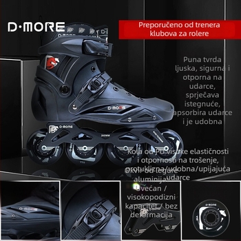 Inline klizaljke za odrasle početnike, unisex — gornji dio PP, potplat PP, kotači PU, jednoredna konstrukcija