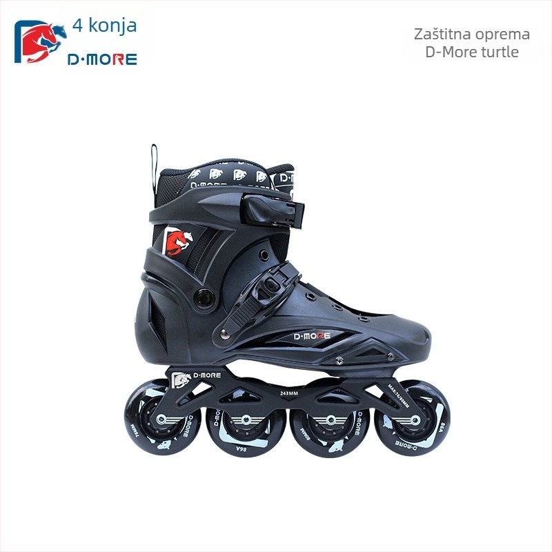 Inline klizaljke za odrasle početnike, unisex — gornji dio PP, potplat PP, kotači PU, jednoredna konstrukcija
