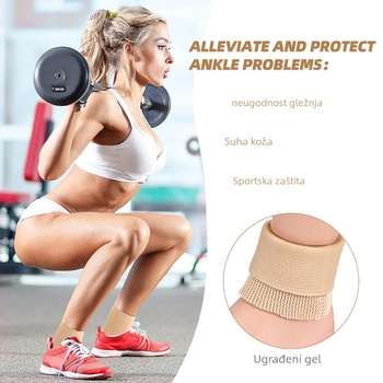 Ortez gležnja za sport, prozračan materijal Sebs najlon 85% / lateks 15%, za odrasle, rekreativni sportovi