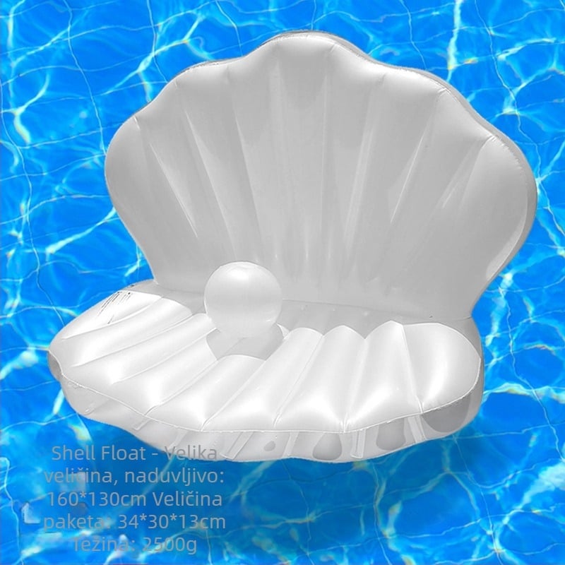 Plivajući pool float lounge s dizajnom školjke i bisera (PVC, marka Yaxin, Ovlaštena privatna marka: Da)