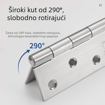 Ploški šarniri od nehrđajućeg čelika za vrata, prozore, ladice i ormariće — moderan minimalistički stil, fino poliranje