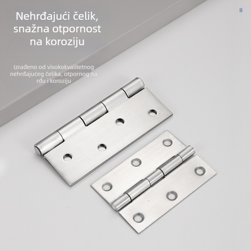 Ploški šarniri od nehrđajućeg čelika za vrata, prozore, ladice i ormariće — moderan minimalistički stil, fino poliranje