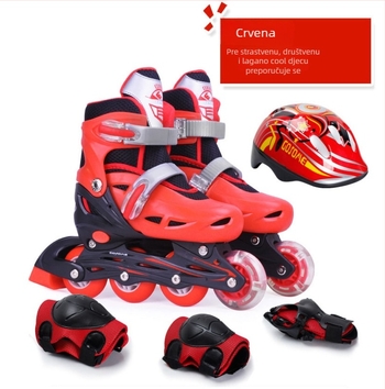 Gao Xin dječje inline patike, prilagodljive, kotači u jednom redu, PU gornji dio, TPR potplat