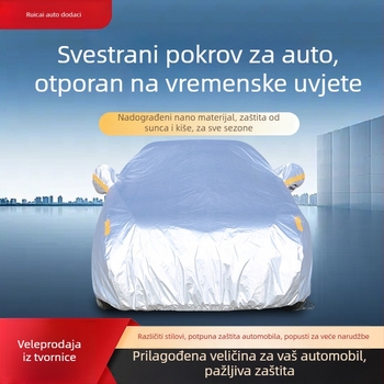 Univerzalna navlaka za automobil za sve sezone, s debelim flis uloškom, zaštita od sunca, vodootporna i otporna na prašinu