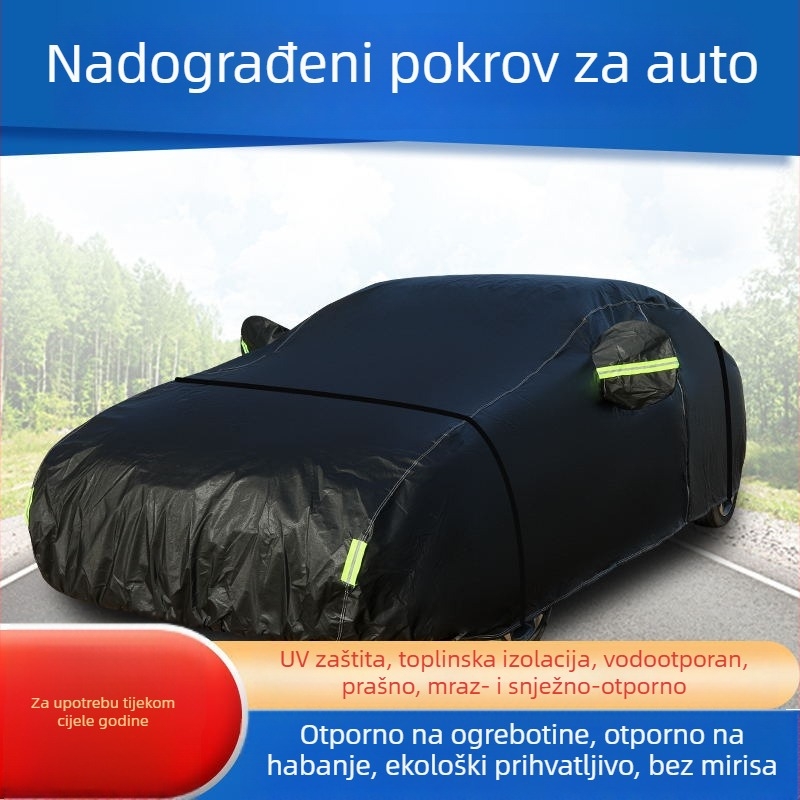 Univerzalna navlaka za automobil za sve sezone, s debelim flis uloškom, zaštita od sunca, vodootporna i otporna na prašinu