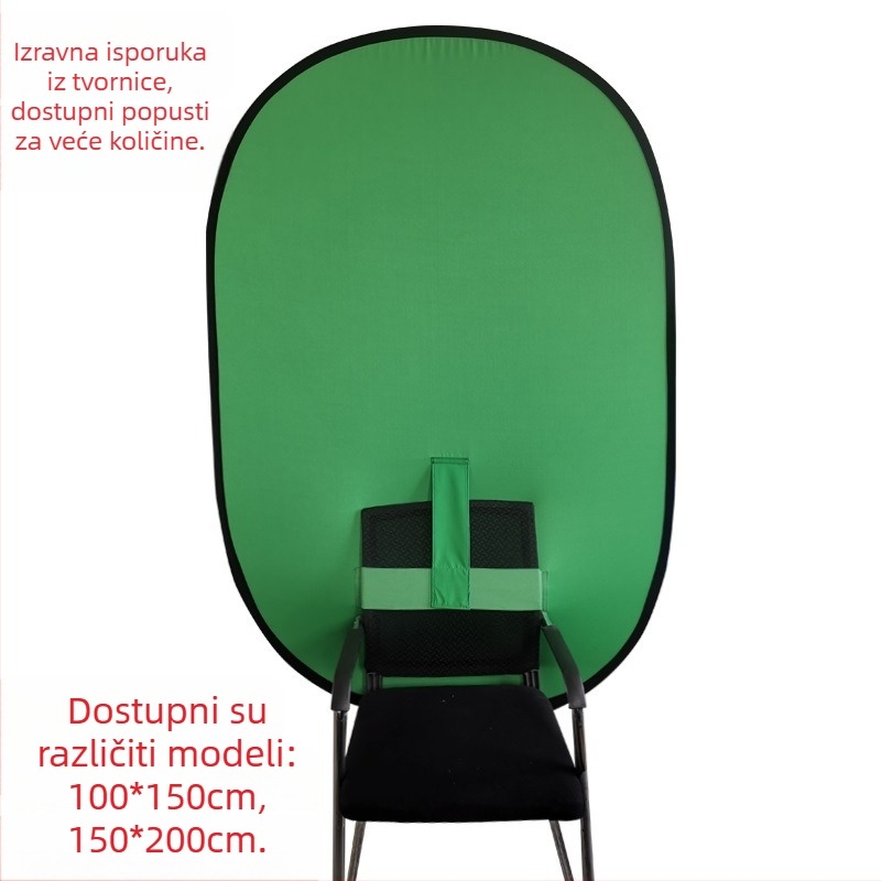 Pozadinska ploča za snimanje, dvostrana, materijal kemijsko vlakno / breskvina koža, sklopivi dizajn, pogodna za scenografska snimanja, težina 1,25–2 kg