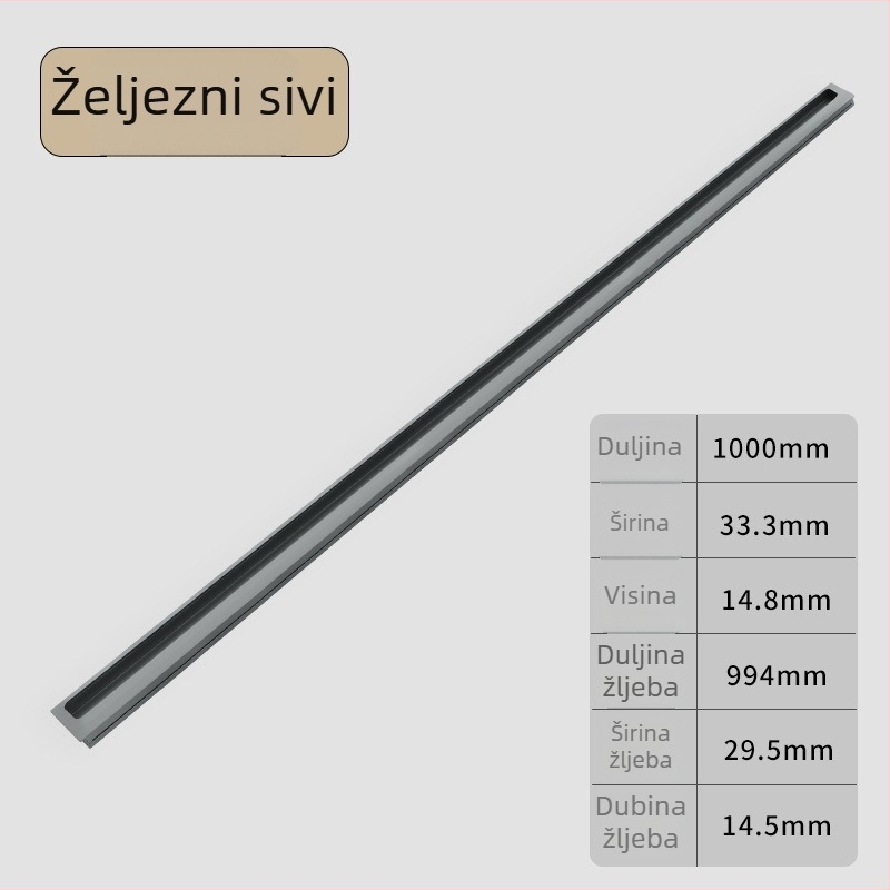 Space aluminijski garderobni ormar sa sjajnim skrivnim ručkama; pogodan za sve ormariće; svijetao luksuzni stil; oksidacijska završna obrada