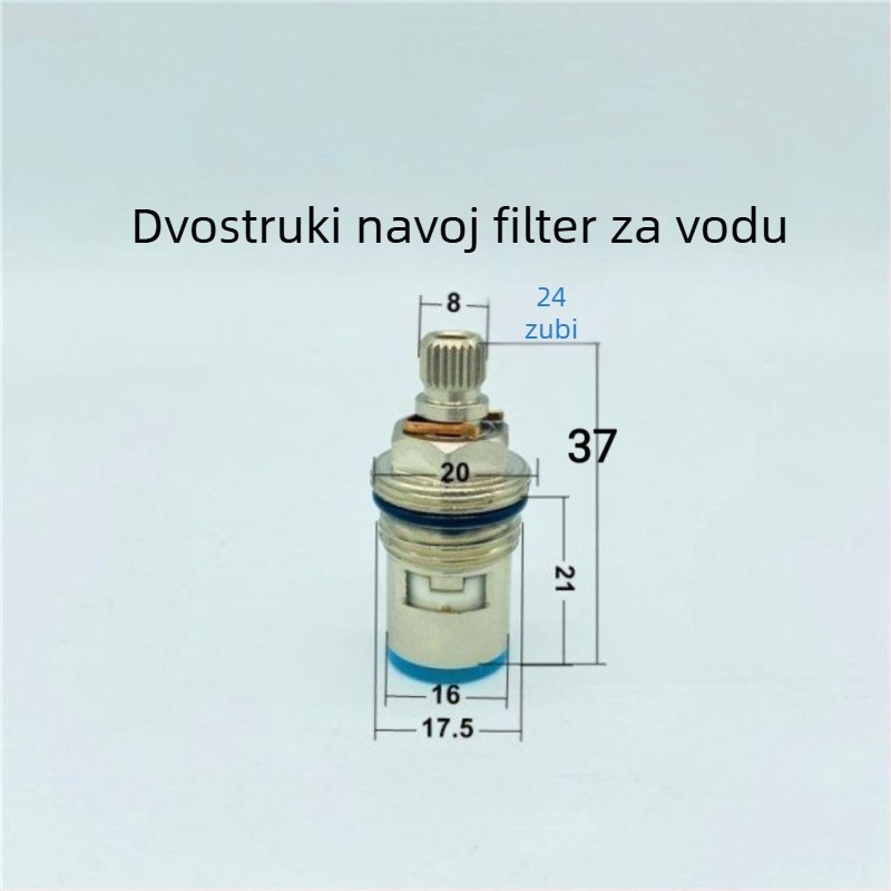 Kartuša ventila slavine od bakra s keramičkim čepom, brzo otvaranje, za toplu i hladnu vodu, model 9818