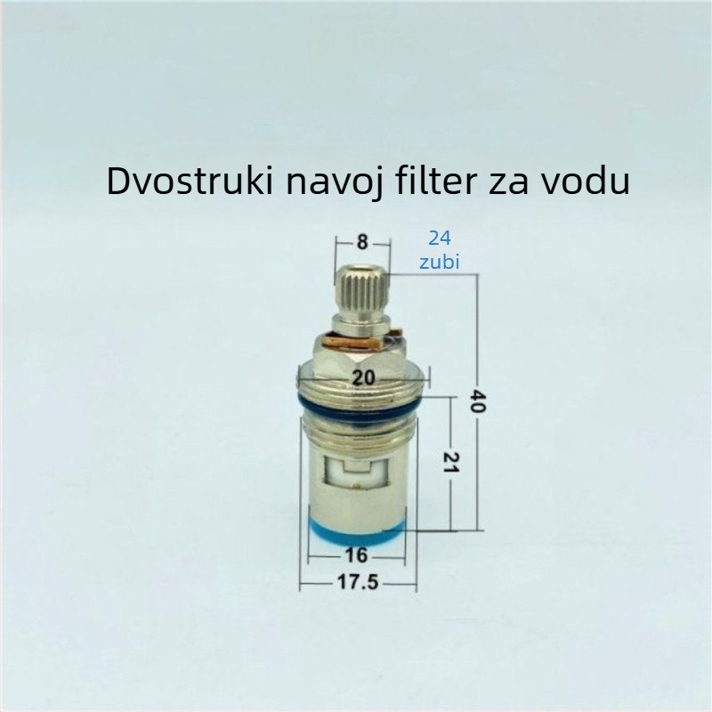 Kartuša ventila slavine od bakra s keramičkim čepom, brzo otvaranje, za toplu i hladnu vodu, model 9818