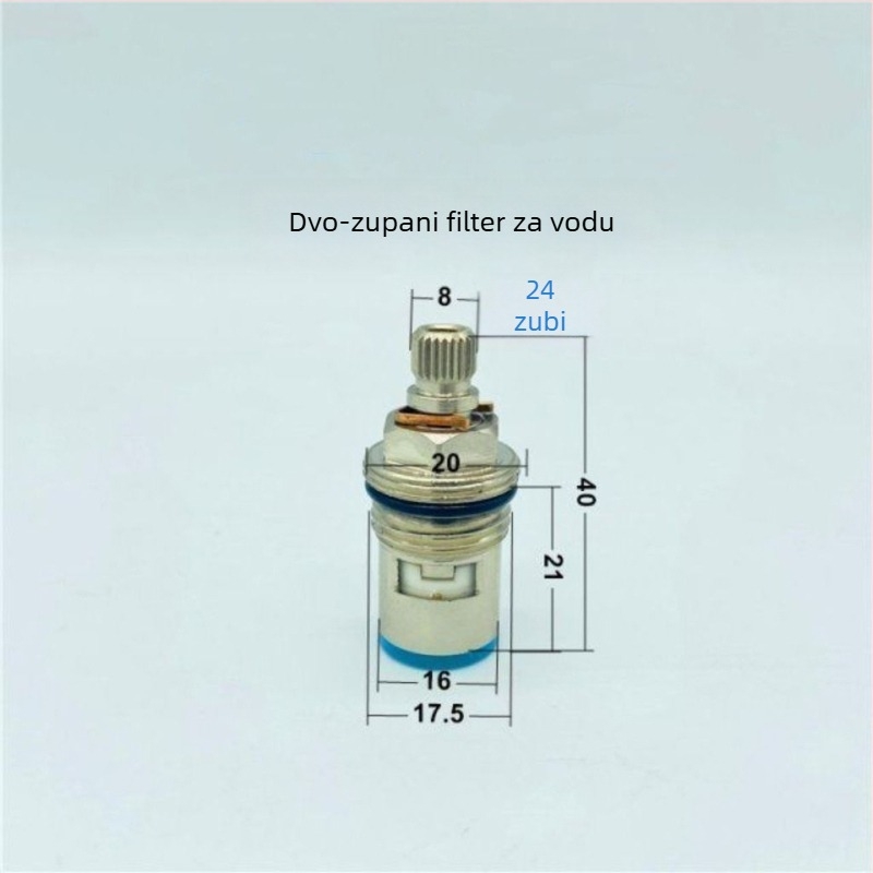 Kartuša ventila slavine od bakra s keramičkim čepom, brzo otvaranje, za toplu i hladnu vodu, model 9818