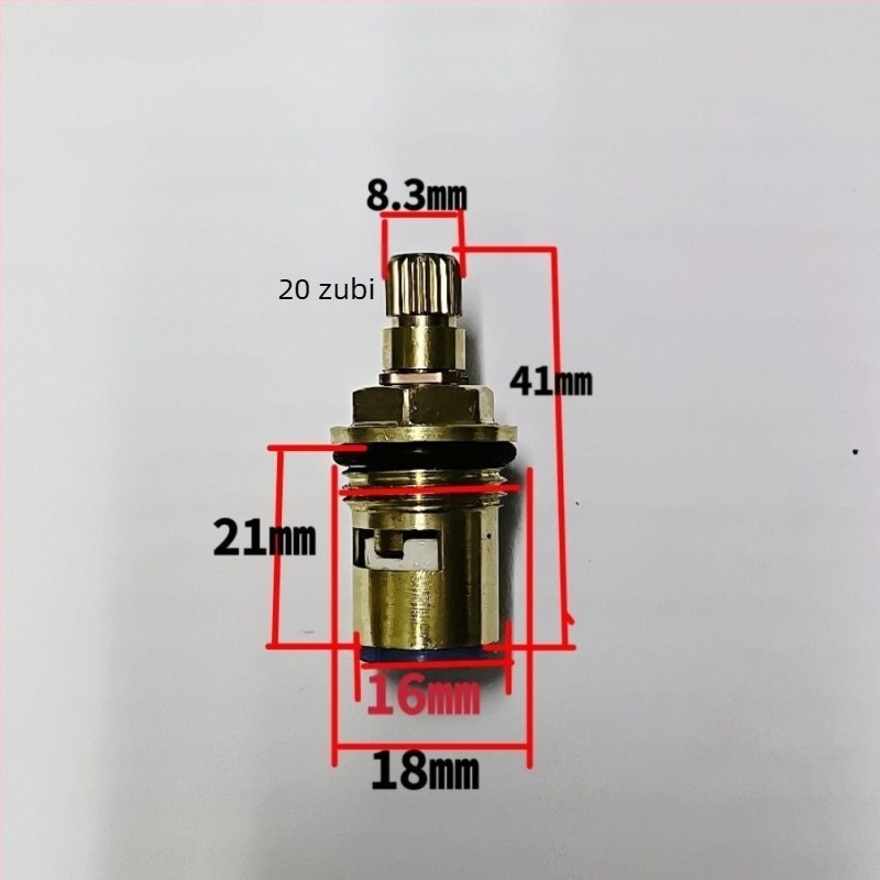 Kartuša ventila slavine od bakra s keramičkim čepom, brzo otvaranje, za toplu i hladnu vodu, model 9818