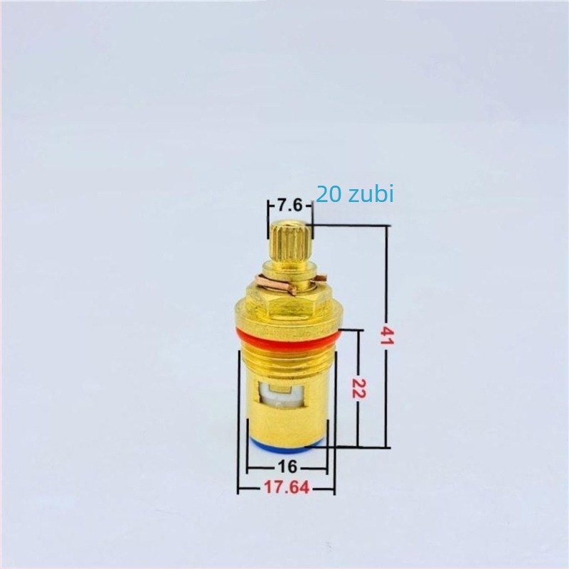 Kartuša ventila slavine od bakra s keramičkim čepom, brzo otvaranje, za toplu i hladnu vodu, model 9818