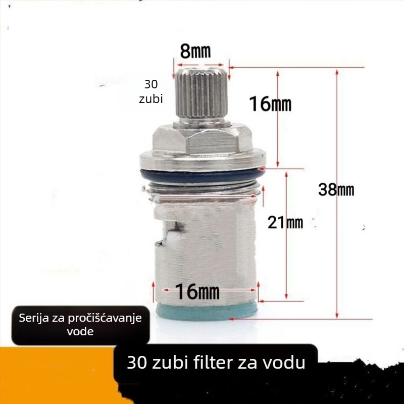 Kartuša ventila slavine od bakra s keramičkim čepom, brzo otvaranje, za toplu i hladnu vodu, model 9818
