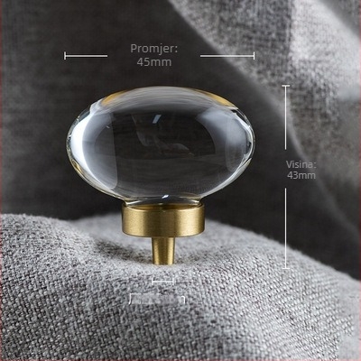 Drška za ormar i ormarić za cipele — mesing, elektroplatiranje; model 004; namjena: garderoba; stil: moderni minimalizam, lagani luksuz; ručka s jednim otvorom