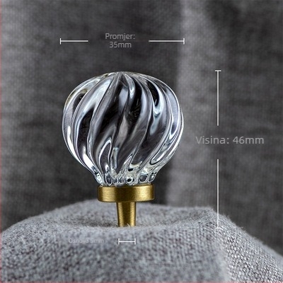 Drška za ormar i ormarić za cipele — mesing, elektroplatiranje; model 004; namjena: garderoba; stil: moderni minimalizam, lagani luksuz; ručka s jednim otvorom