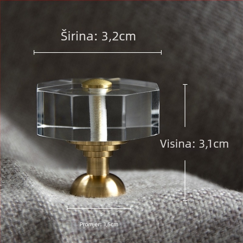 Drška za ormar i ormarić za cipele — mesing, elektroplatiranje; model 004; namjena: garderoba; stil: moderni minimalizam, lagani luksuz; ručka s jednim otvorom