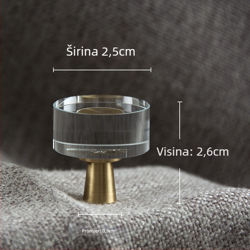 Drška za ormar i ormarić za cipele — mesing, elektroplatiranje; model 004; namjena: garderoba; stil: moderni minimalizam, lagani luksuz; ručka s jednim otvorom