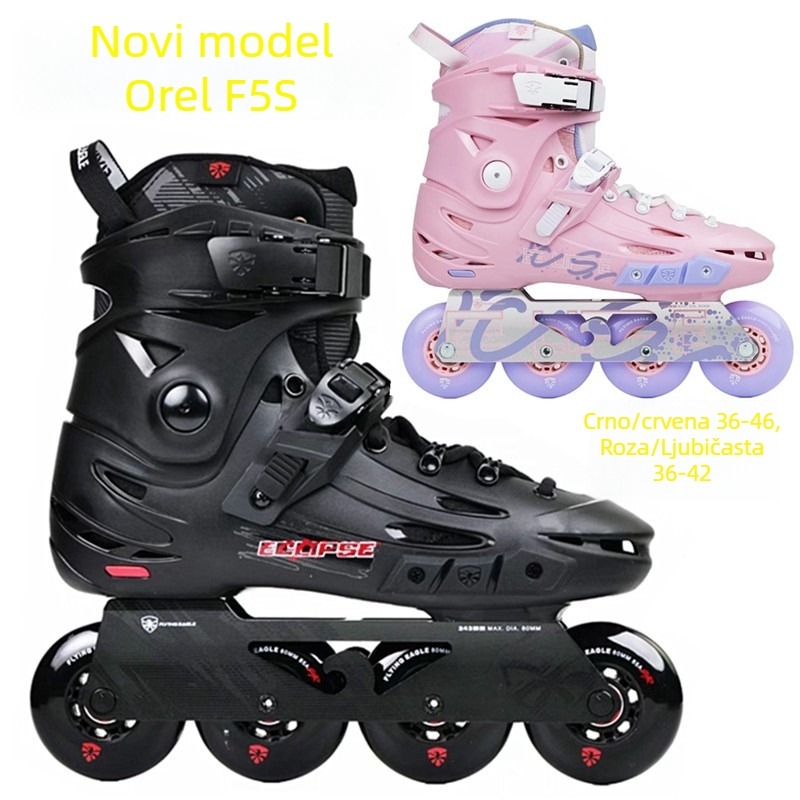 Inline rolice – Unisex, za odrasle, kotači u jednom nizu, profesionalni komplet