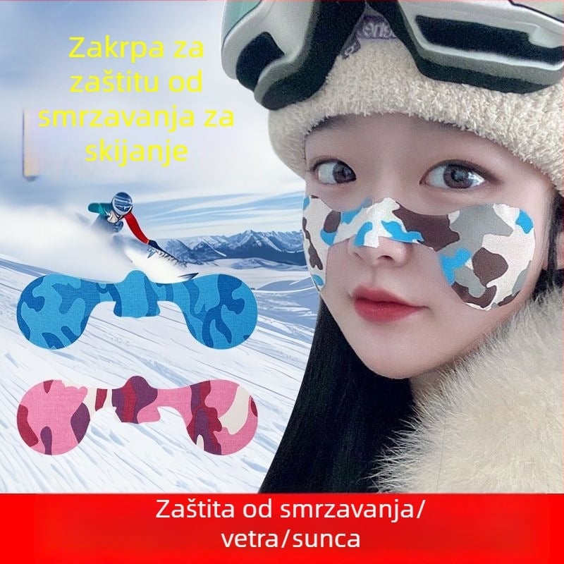 Zaštita lica za skijanje — crtani dizajn, protiv smrzavanja, otporna na vjetar, zaštita od sunca za vanjsko zimsko klizanje