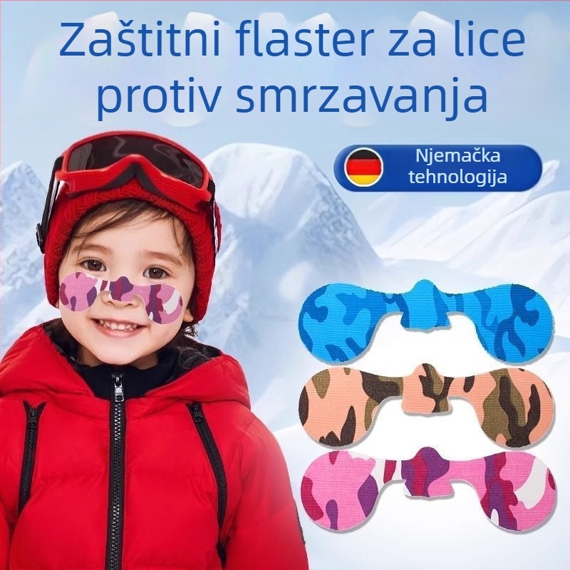 Zaštita lica za skijanje — crtani dizajn, protiv smrzavanja, otporna na vjetar, zaštita od sunca za vanjsko zimsko klizanje