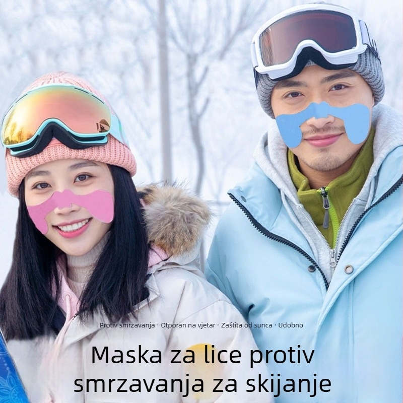 Zaštita lica za skijanje — crtani dizajn, protiv smrzavanja, otporna na vjetar, zaštita od sunca za vanjsko zimsko klizanje