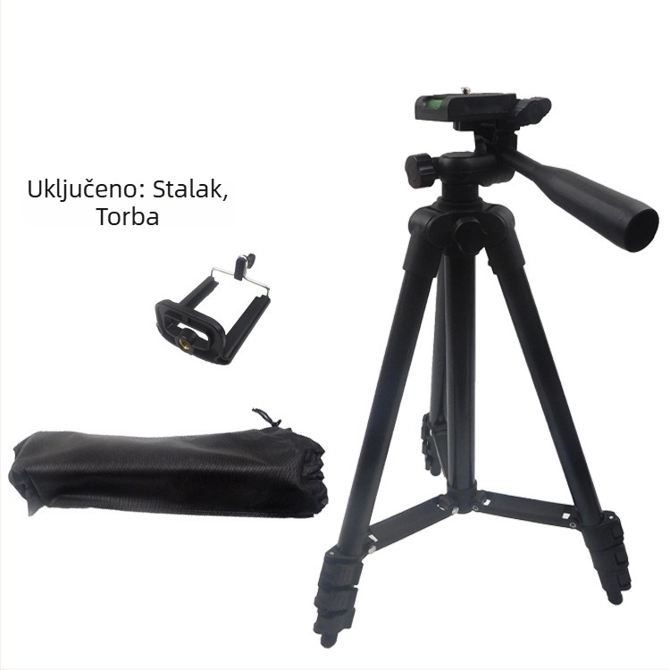 DOFEN tripod za mobitel za livestream — stolni, 3-dijelni, promjer cijevi 15 mm, visina 1.1 m, nosivost 2 kg