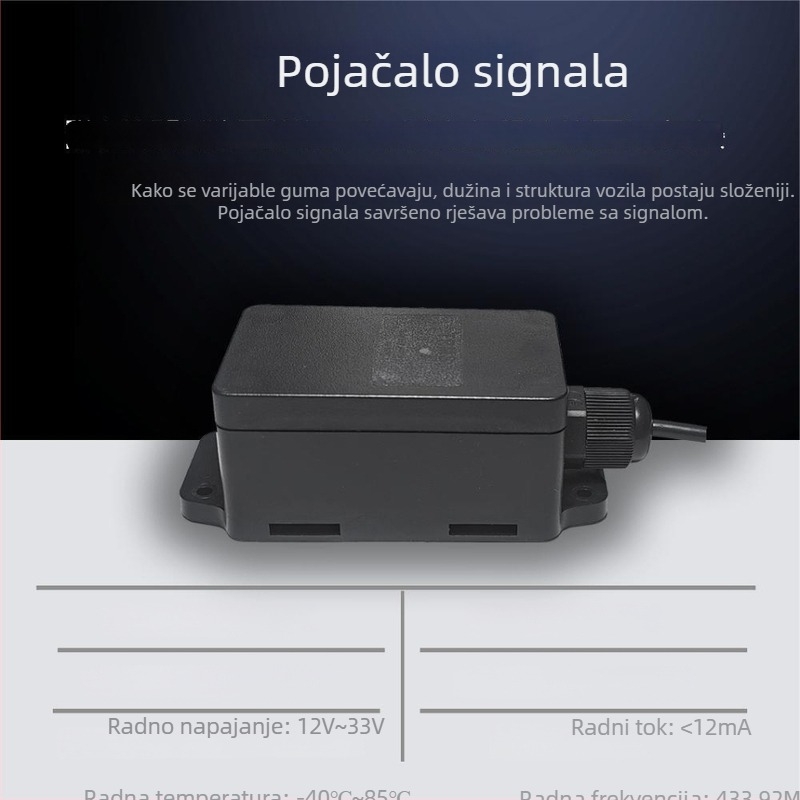 Sistem nadzora tlaka u gumama za teške kamione – 6 senzora tlaka, vanjsko solarno napajanje, digitalni prikaz, visoka preciznost, model HB06T-1506