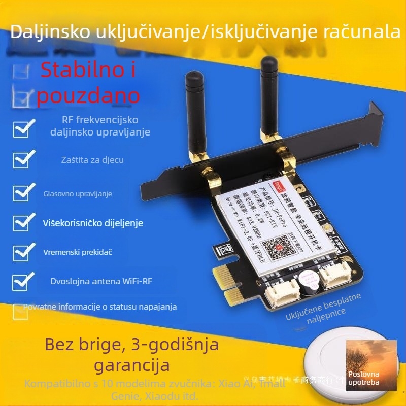 Pametan telefon – daljinsko upravljanje PC karticom za pokretanje, RF prekidač za isključivanje, zaštita od plavog zaslona i ponovnog pokretanja