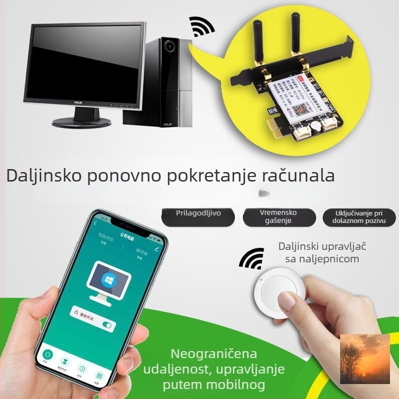 Pametan telefon – daljinsko upravljanje PC karticom za pokretanje, RF prekidač za isključivanje, zaštita od plavog zaslona i ponovnog pokretanja