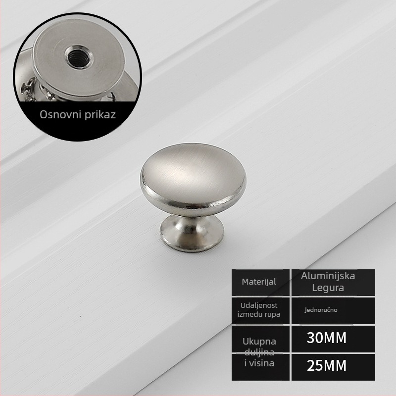 Drška za vrata ormara — aluminijska legura, oksidacijski završetak, model 777, marka Lianyang, moderni minimalistički stil