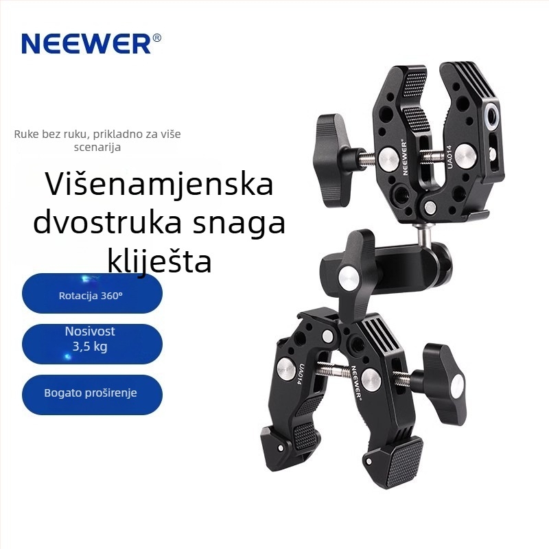 Neewer aluminijski magični zglob – univerzalni nosač za fotografiju, nosivost 2–5 kg