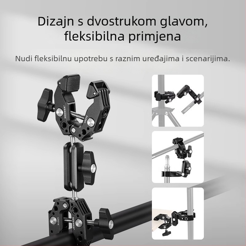 Neewer aluminijski magični zglob – univerzalni nosač za fotografiju, nosivost 2–5 kg