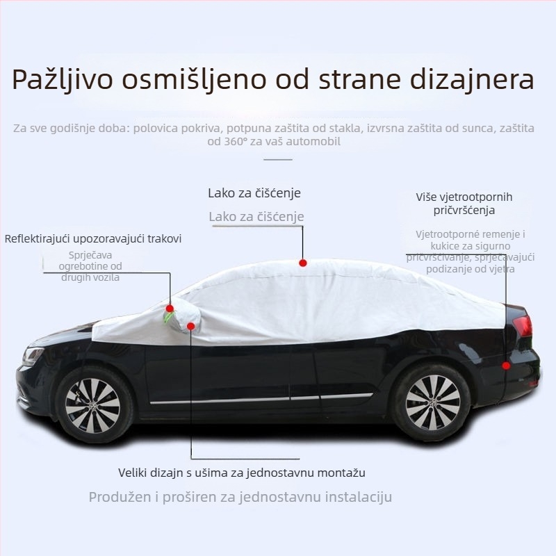 Pokrov za auto, aluminijska folija, univerzalna prilagodba, prilagodljiva obrada, Han Fan Vision