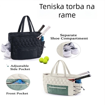 Torba za tenis – poliester, dijamantni uzorak, ručna ili na rame, vanjska sportska torba