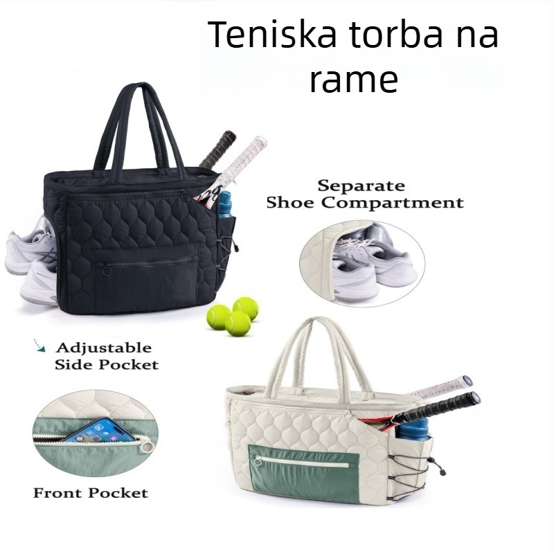 Torba za tenis – poliester, dijamantni uzorak, ručna ili na rame, vanjska sportska torba