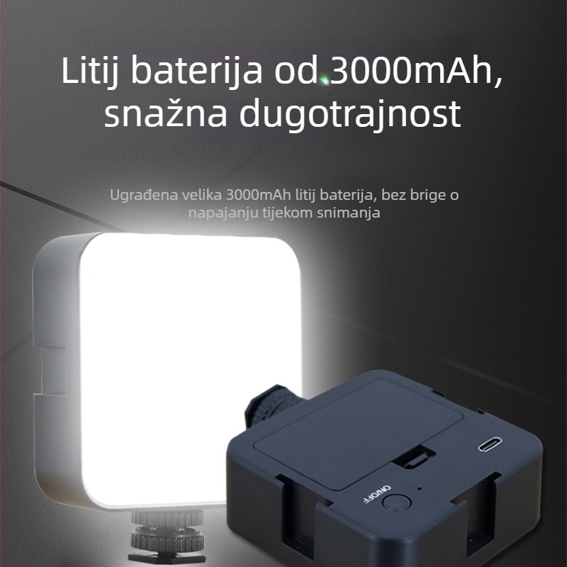 Prijenosno fotografijsko svjetlo – 120 LED, 6500K, promjenjiva svjetlina i boja, USB punjenje