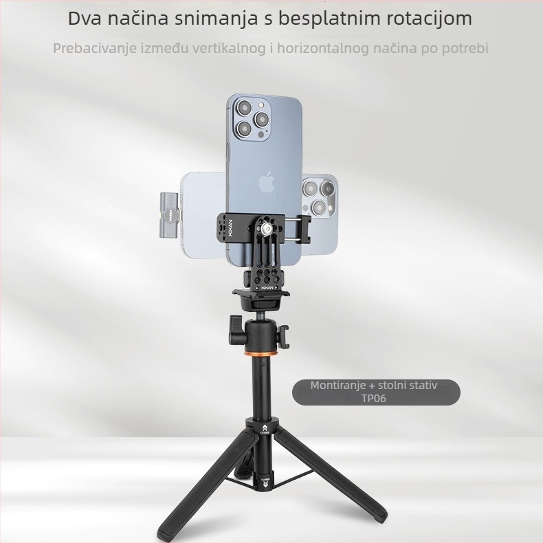 Klip za telefon za stabilizator DJI RS3 Mini/4 (vodoravni i okomiti), aluminijska legura, nosivost do 2 kg
