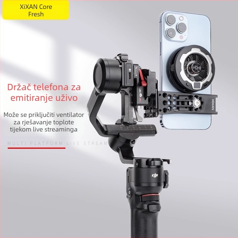 Klip za telefon za stabilizator DJI RS3 Mini/4 (vodoravni i okomiti), aluminijska legura, nosivost do 2 kg