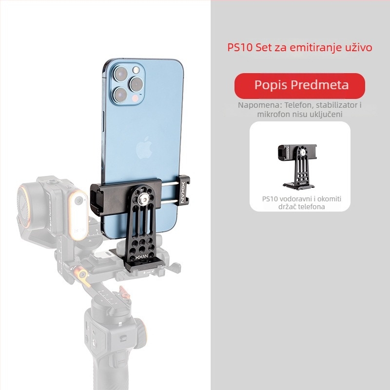 Klip za telefon za stabilizator DJI RS3 Mini/4 (vodoravni i okomiti), aluminijska legura, nosivost do 2 kg