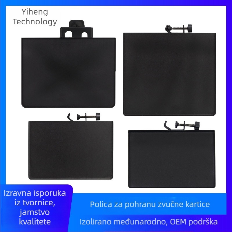 Kondenzatorski mikrofon stolni stalak s ladicom za zvučnu karticu i policom za pohranu, model YH-02, branda With Constant Technology