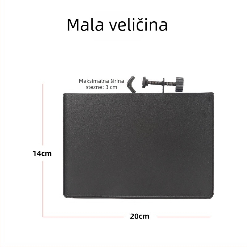 Metalni stalak za mikrofon s ladicom za zvučnu karticu, model Sound Card Tray, od HZM&C, za prijenos uživo