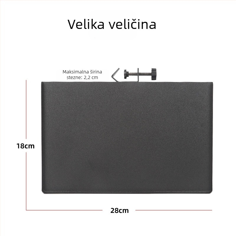 Metalni stalak za mikrofon s ladicom za zvučnu karticu, model Sound Card Tray, od HZM&C, za prijenos uživo