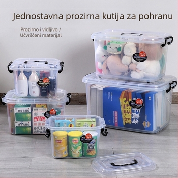 Prozirna plastična kutija za pohranu s kotačićima – prenosiva, otporna na prašinu, višenamjenska, bez montaže