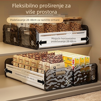 Stolna kutija za pohranu s teksturom vodnih valova, kapacitet 18 L, PET+PP plastika, sklopiva i stohiva