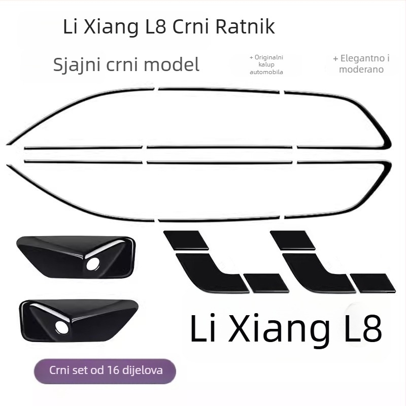 Ideal L6L7L8L9 prednja ukrasna traka branika, ABS materijal, bez prilagođavanja, kompatibilno s modelima L6L7L8L9