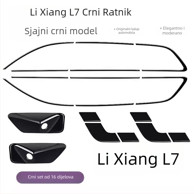 Ideal L6L7L8L9 prednja ukrasna traka branika, ABS materijal, bez prilagođavanja, kompatibilno s modelima L6L7L8L9