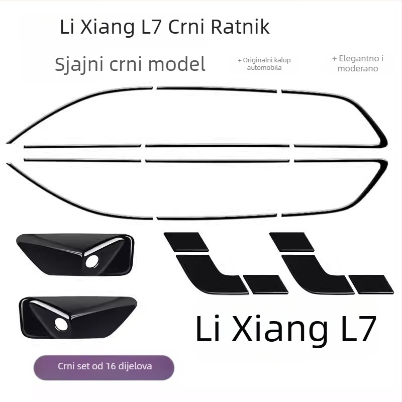 Ideal L6L7L8L9 prednja ukrasna traka branika, ABS materijal, bez prilagođavanja, kompatibilno s modelima L6L7L8L9